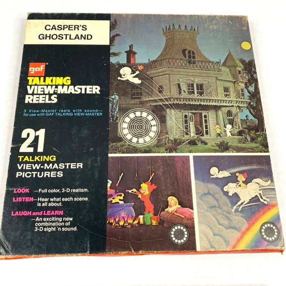 Talking View-Master Caspers Ghostland Wendy Good Witch 2 Reel Set Missing Reel 1 - Picture 7 of 10